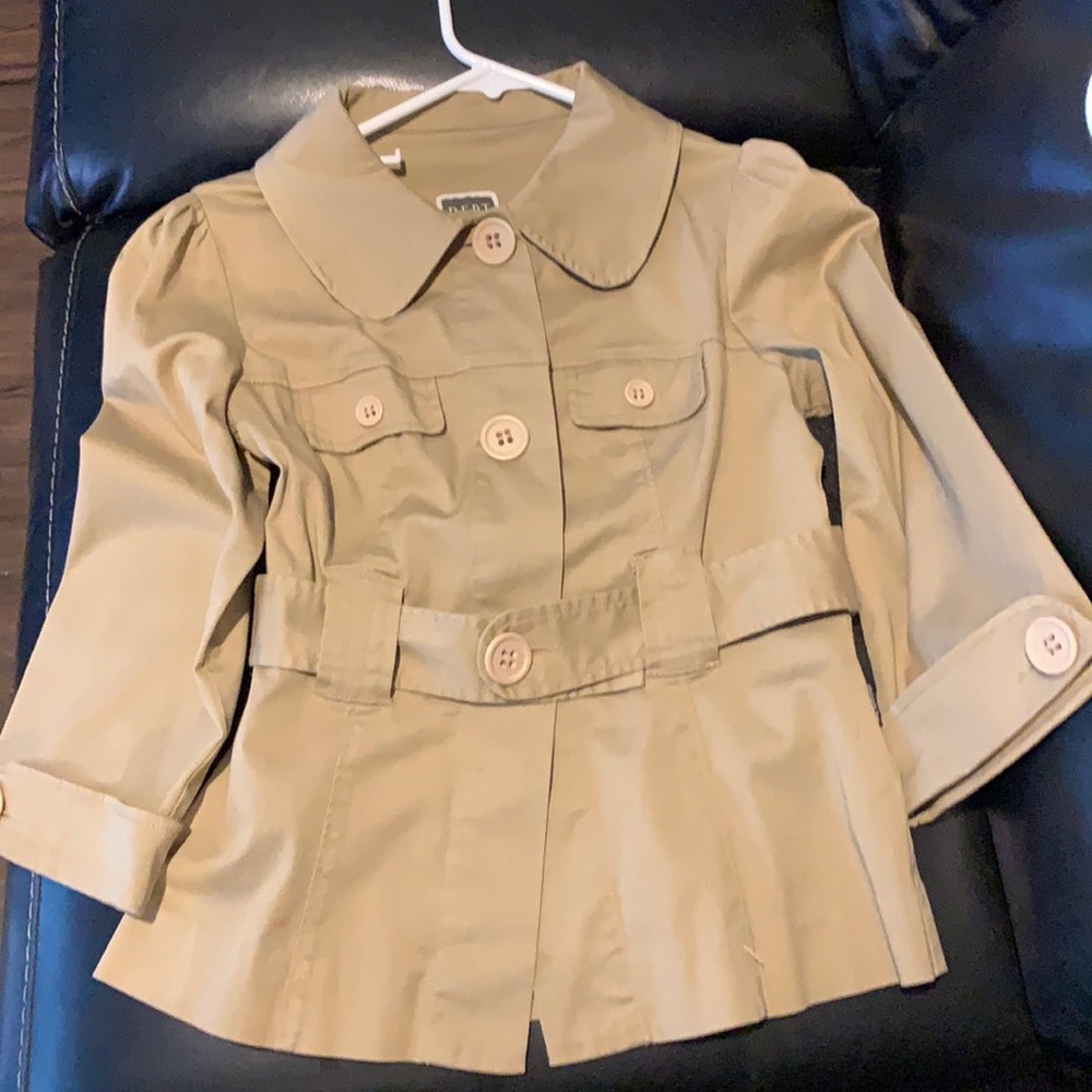 Dept Brand cropped Khaki Coat